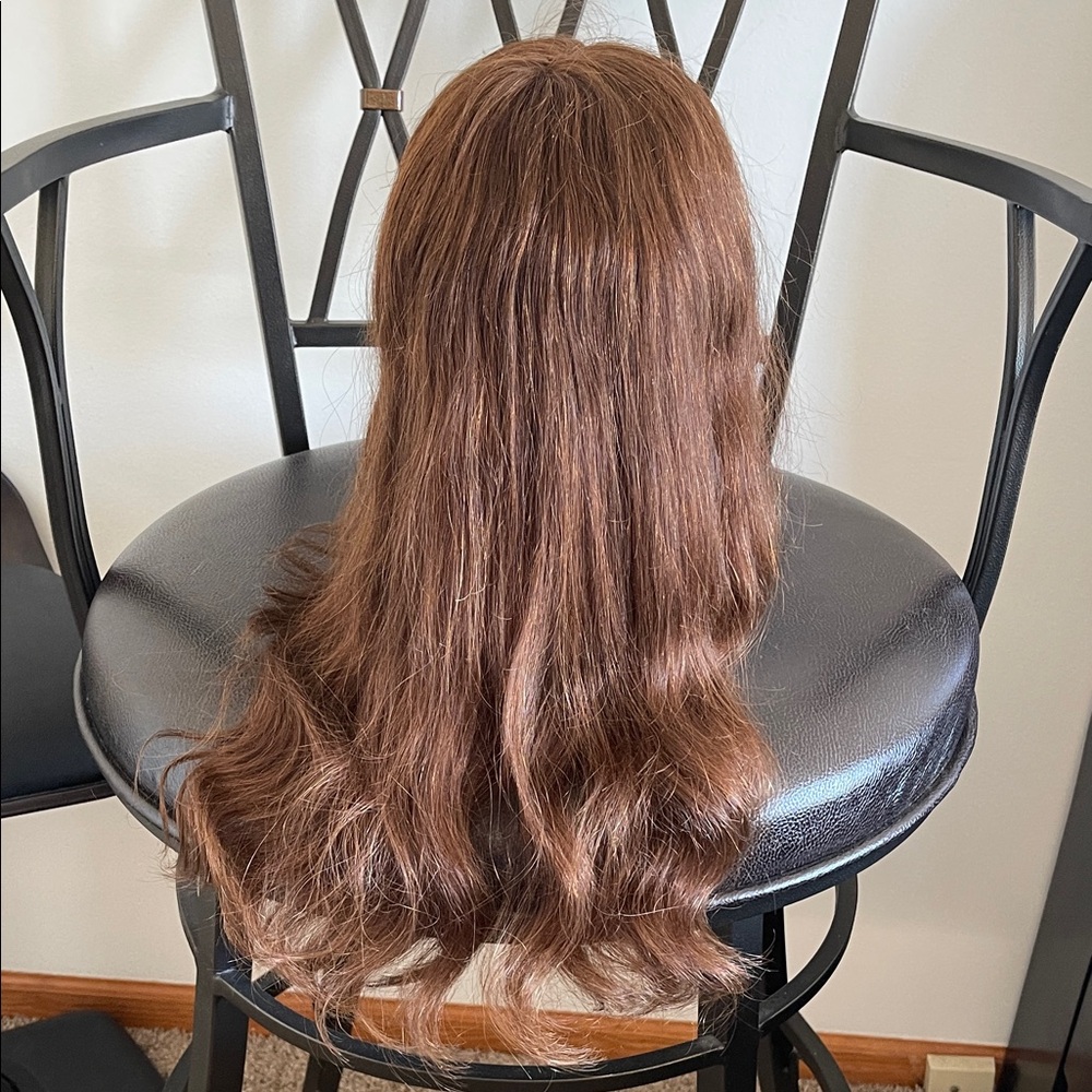Luxurious Auburn Hair Topper, Lace Front 18”